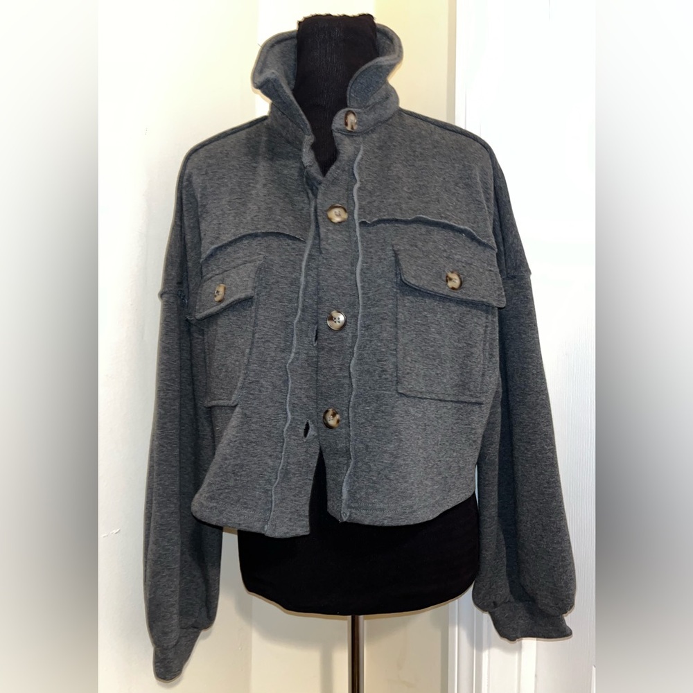 NWT! Main Strip Gray Fleece Lined Jacket